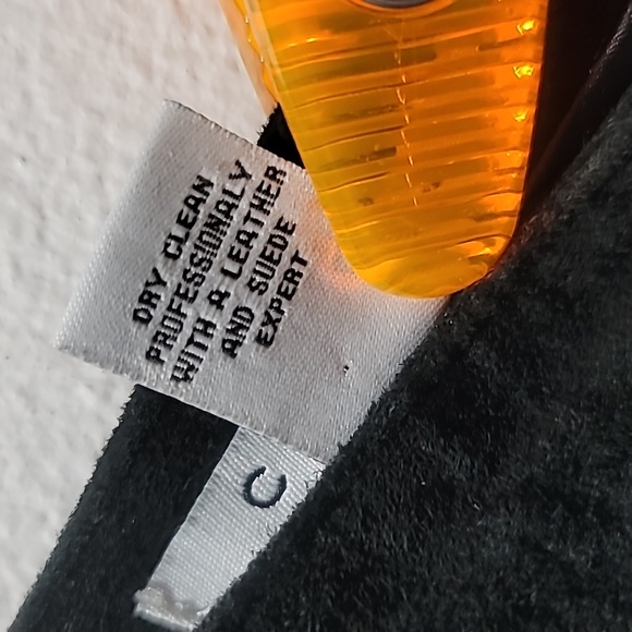 CAbi 8 Black Suede A-line Mid Calf Skirt Fall Western Boho Minimalist Fall Dress - Picture 11 of 12